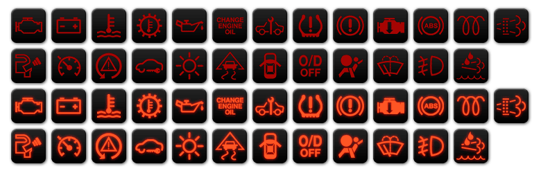 auto warning symbols
